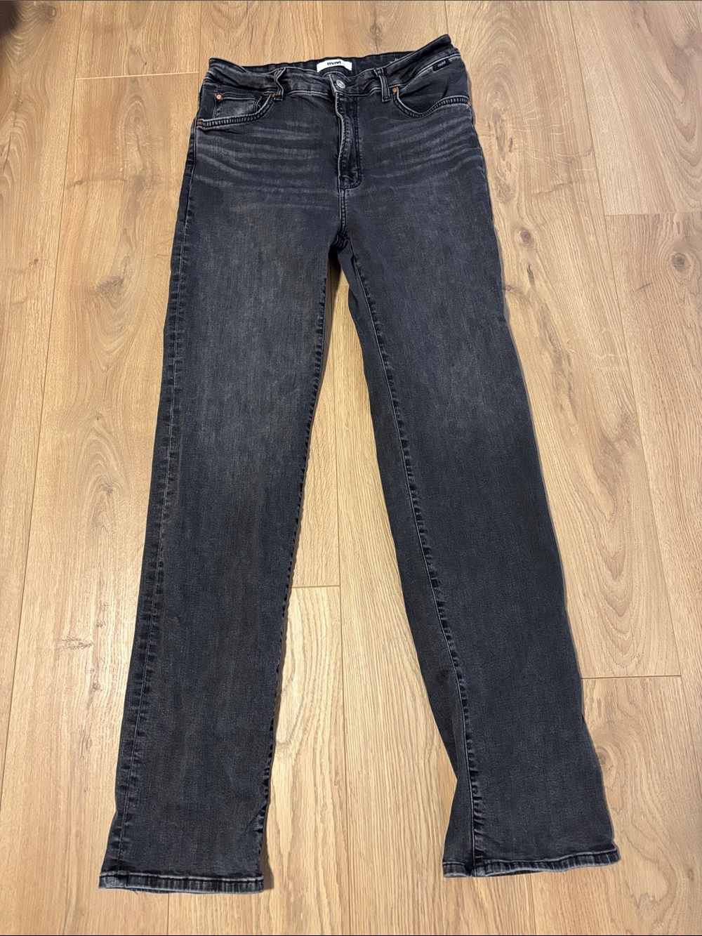 Mavi Kendra High-Rise Straight Leg Jeans – Black/Grey Wash – Size 32/34